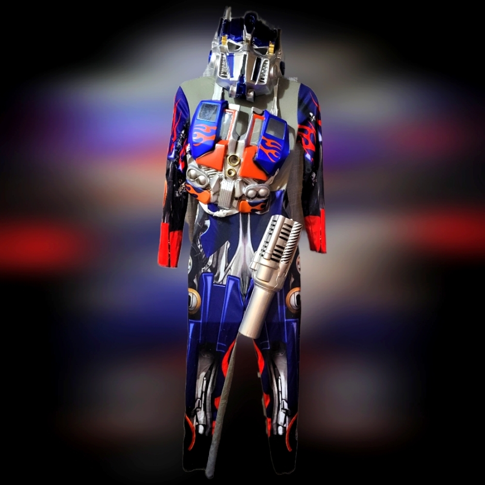 🎃Optimus Prime 2009 Youth  Costume sz L 10/12 Transformers extra adult mask